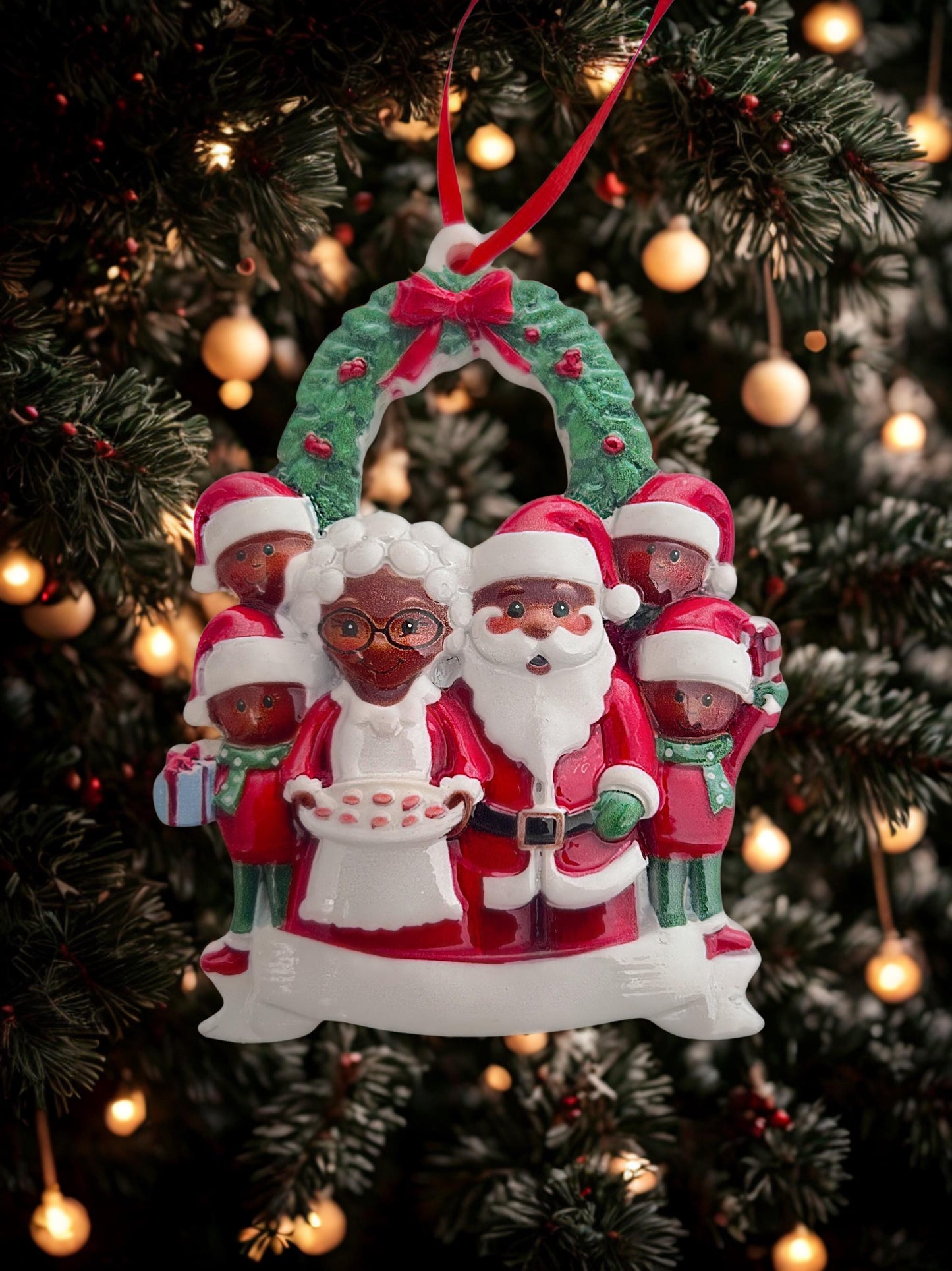 Christmas Tree Ornament - Family of 6